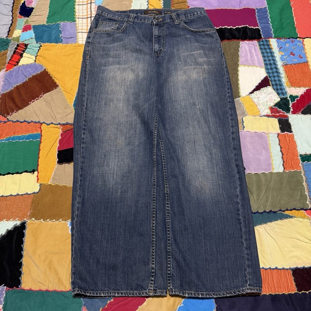 Aeropostale Y2K Baggy Loose Fit Faded Blue Jeans 32Wx28L